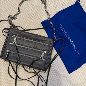 Rebecca Minkoff Grey Leather Crossbody Bag